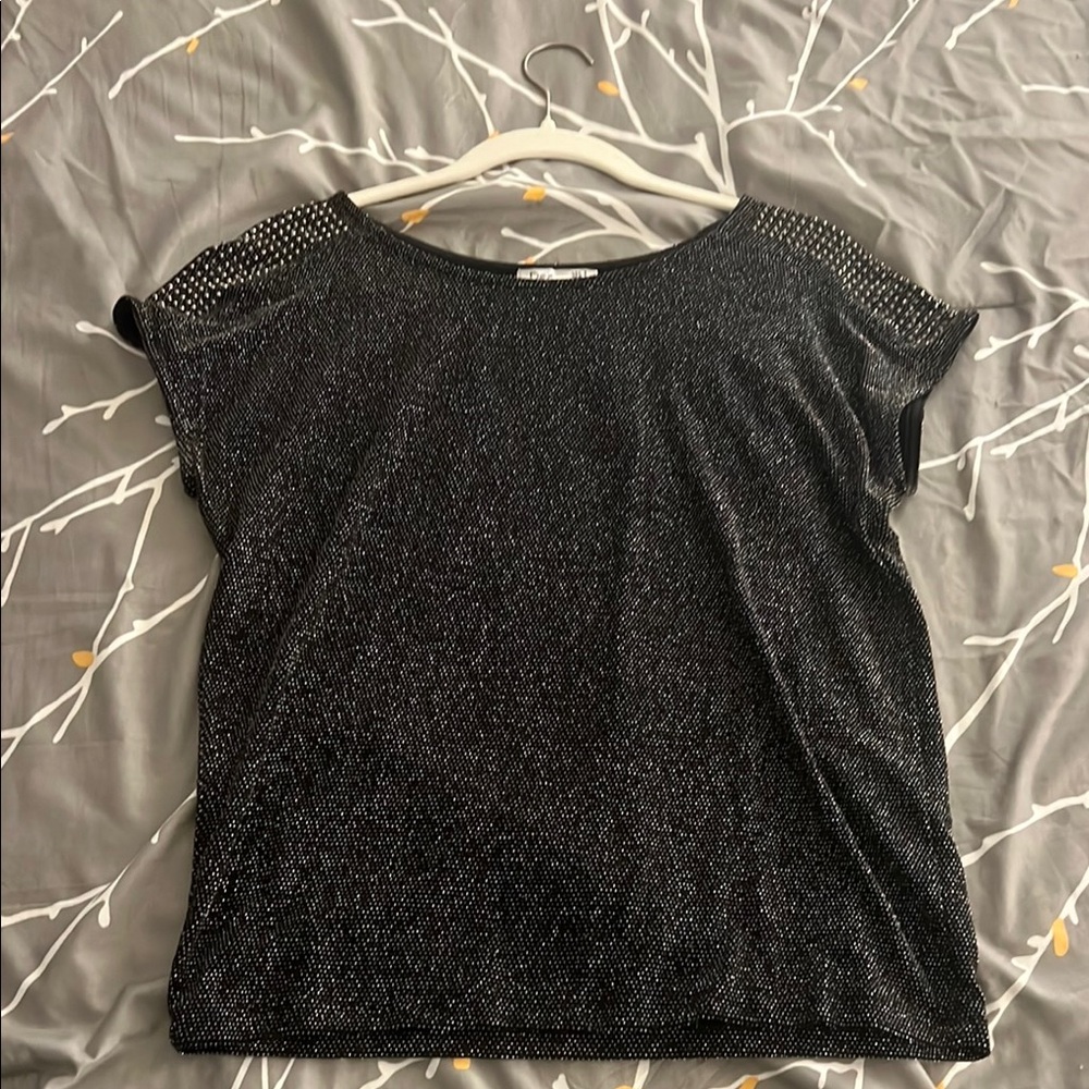 Nordstrom Black Short Sleeve Tee Crew Neck